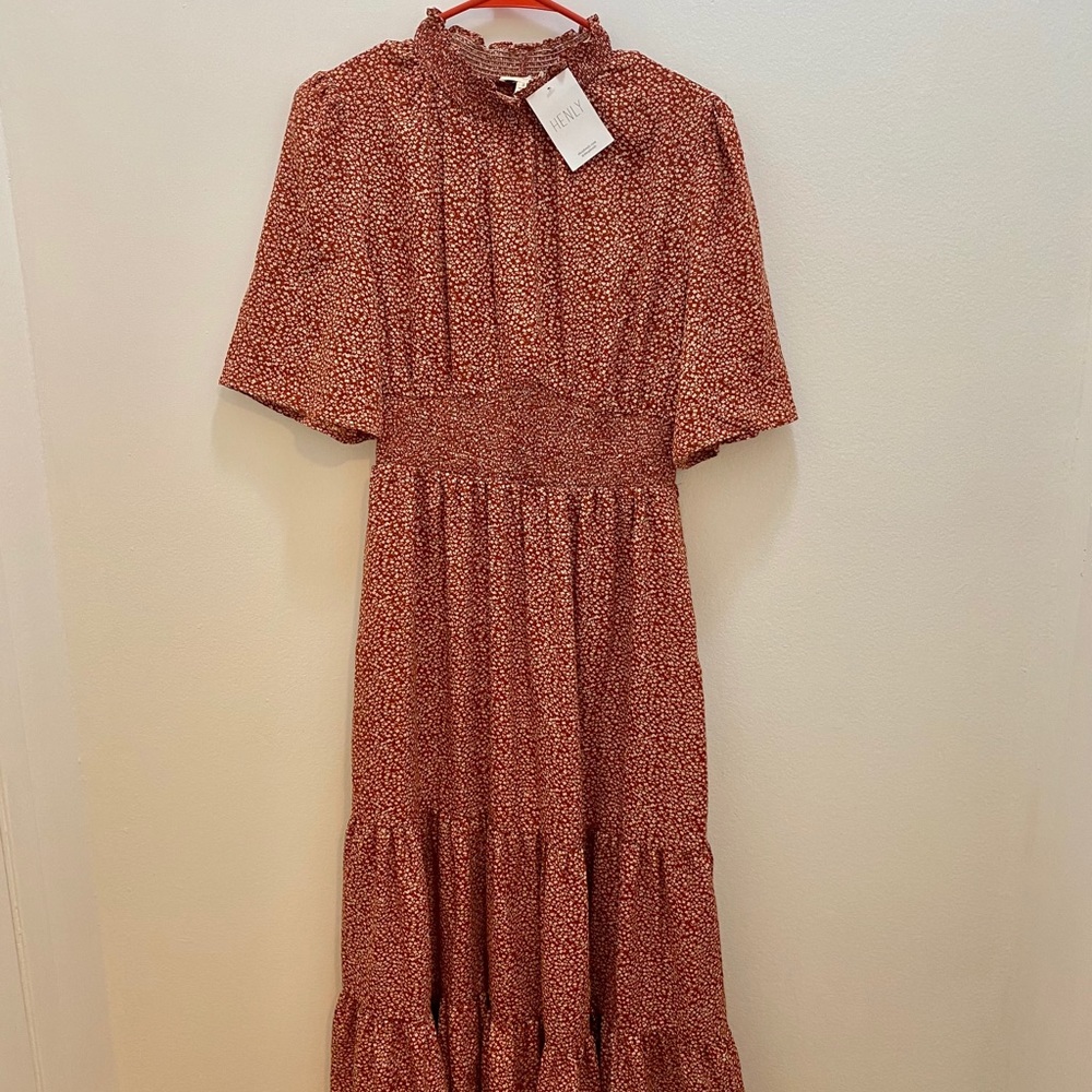 High Neck Maxi Dress in Rust! - Picture 8 of 11